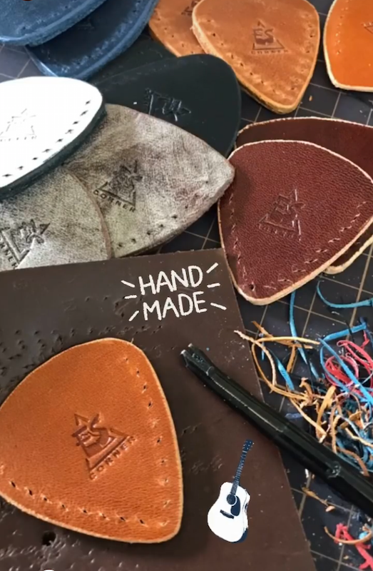 Handmade Teardrop Guitar Pick Case | Handmade Leather Goods | Customized gift | gifts for him | gifts for her | ES Corner