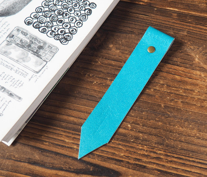 ES Corner Handmade Leather Bookmarks with Read Me Bookmark Sky Blue