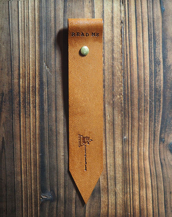 ES Corner Leather Bookmark Goat skin Brown Color