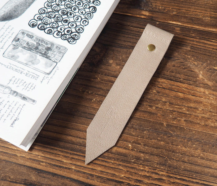 ES Corner Handmade Leather Bookmarks with Read Me Bookmark Dim Grey