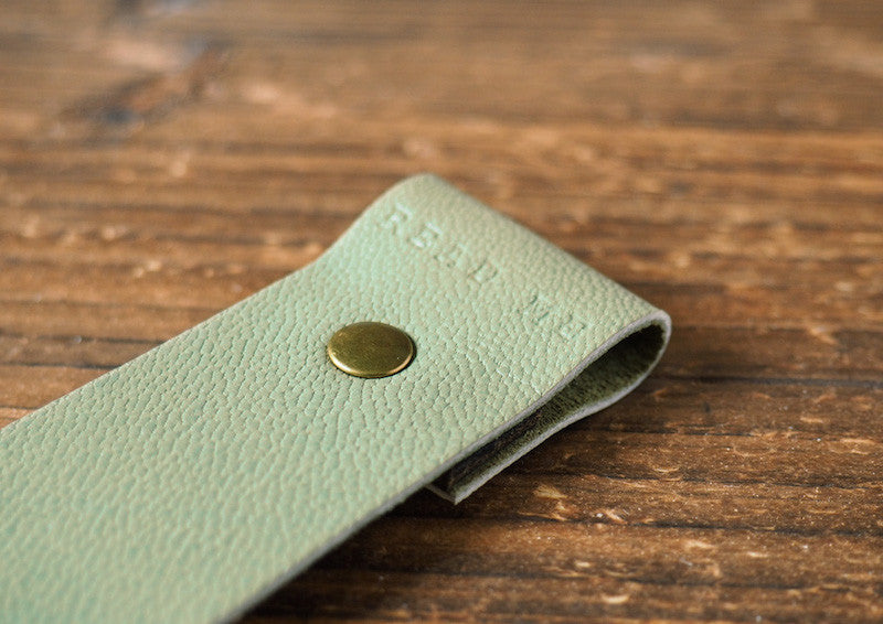 ES Corner Handmade Leather Bookmarks Goat skin leather Japan Green Bookmark