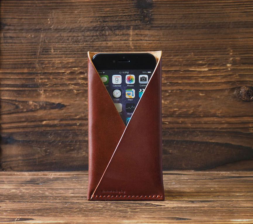ES Corner Handmade Leather Phone Case Whiskey Brown for iPhone 6