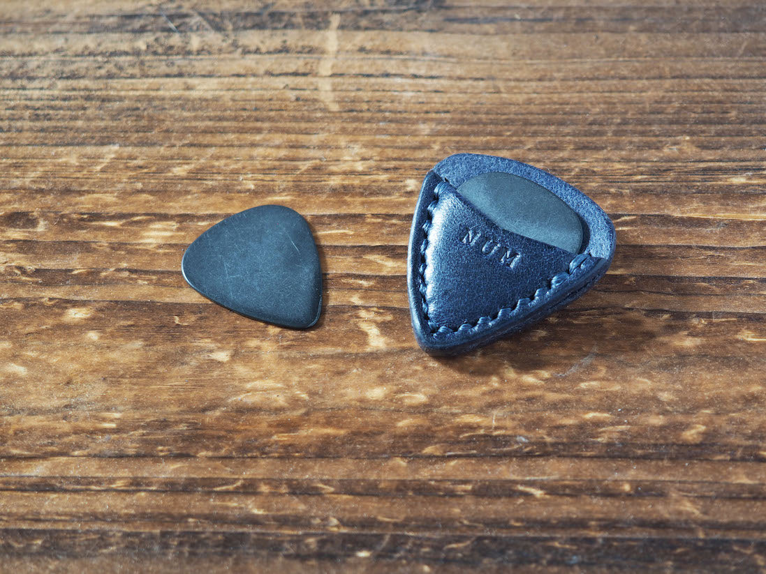 Personalized Teardrop Guitar Pick Holder #Blue | Handmade Leather Goods | Personalized Gifts | ES Corner