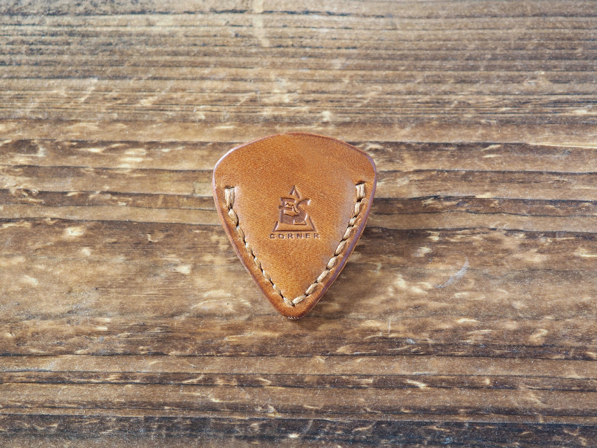 Personalized Teardrop Guitar Pick Holder #Brown | Handmade Leather Goods | Personalized Gifts | ES Corner