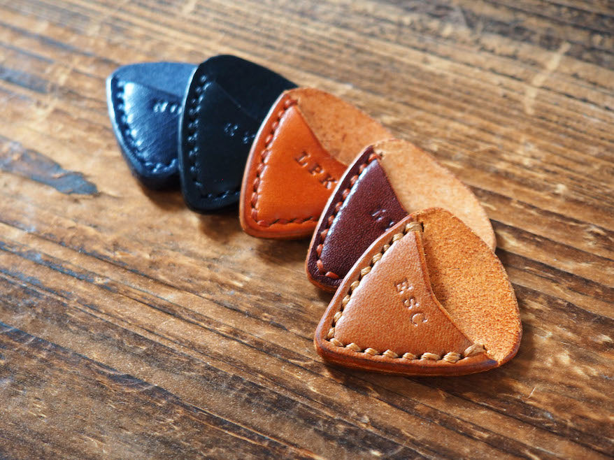 Personalized Teardrop Guitar Pick Holder #Brown | Handmade Leather Goods | Personalized Gifts | ES Corner