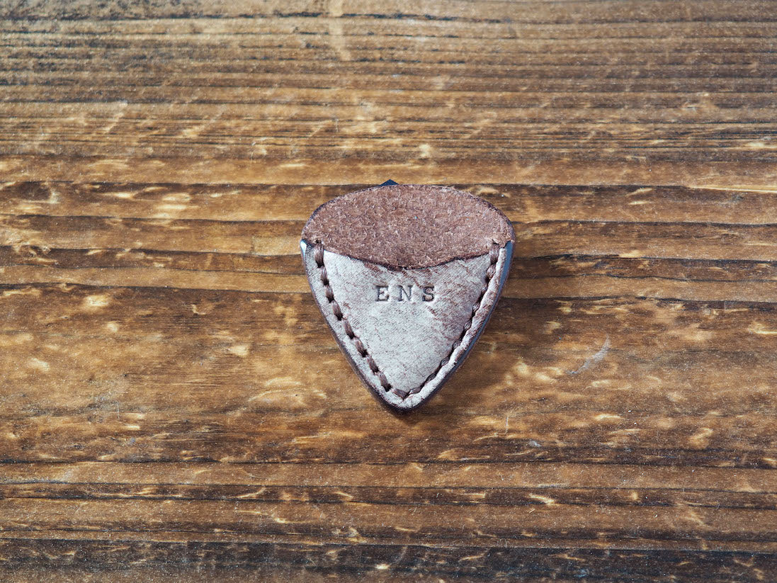 Personalized Teardrop Guitar Pick Holder #Ghost Brown | Handmade Leather Goods | Personalized Gifts | ES Corner